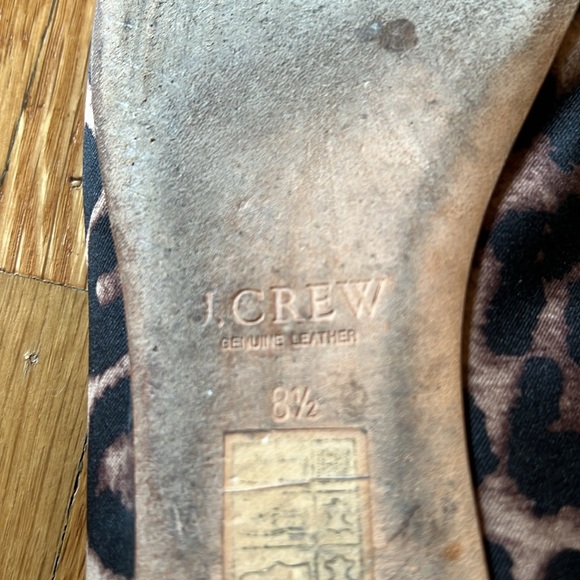 J.Crew Gemma Leopard Print Pointy Toe Flats Size 8.5 - Picture 8 of 9